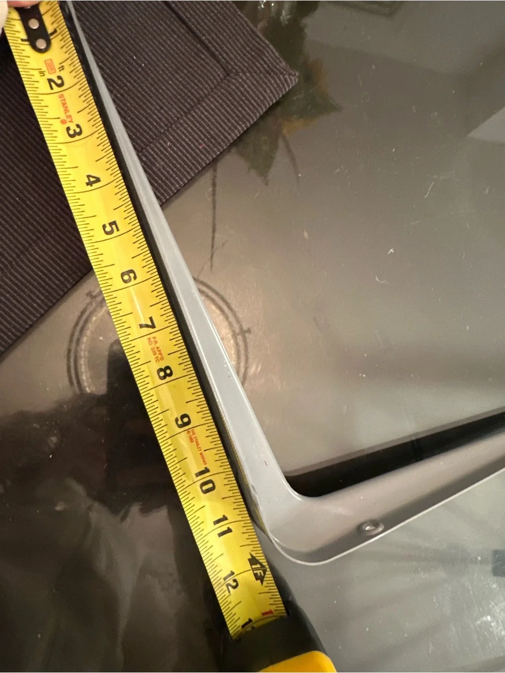 Lot of 7 Metal L Brackets Heavy Duty Grey Steel Shelf Supports 10x12 Inch